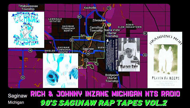 RICH & JONNY PRESENT INZANE MICHIGAN - Raw Homemade Saginaw Rap Tapes 90's Vol 2